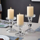 Candelabro vidrio D8.5/H11.5CM TRANSPARENTE