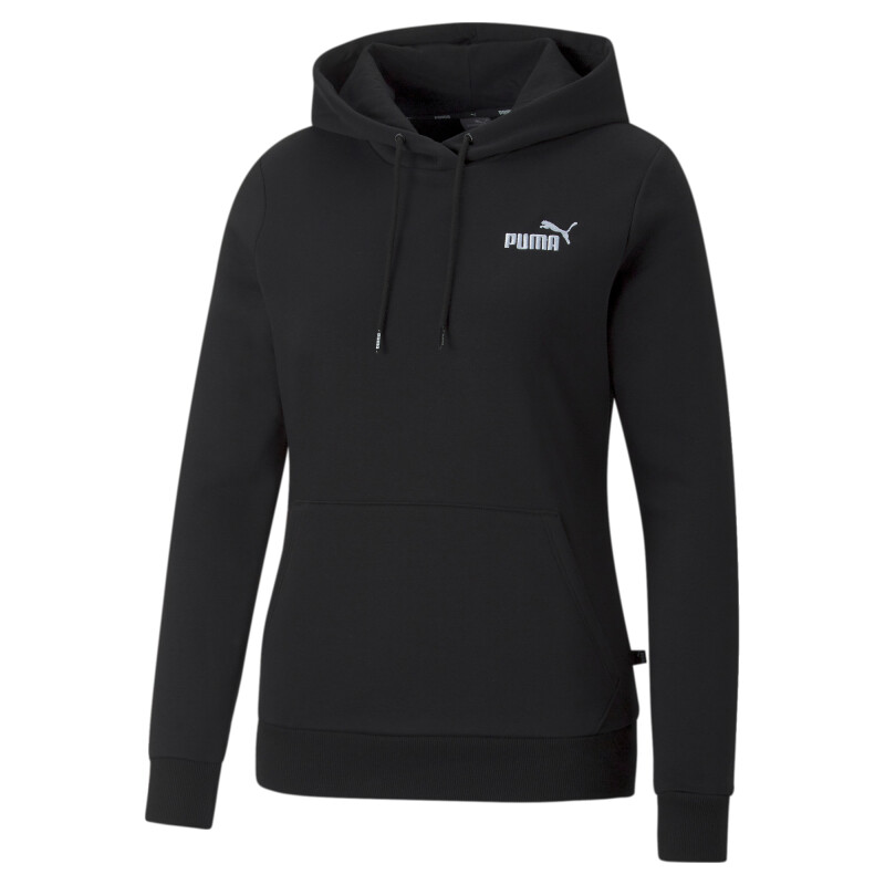 W ESS+ EMBROIDERY HOODIE FL Negro