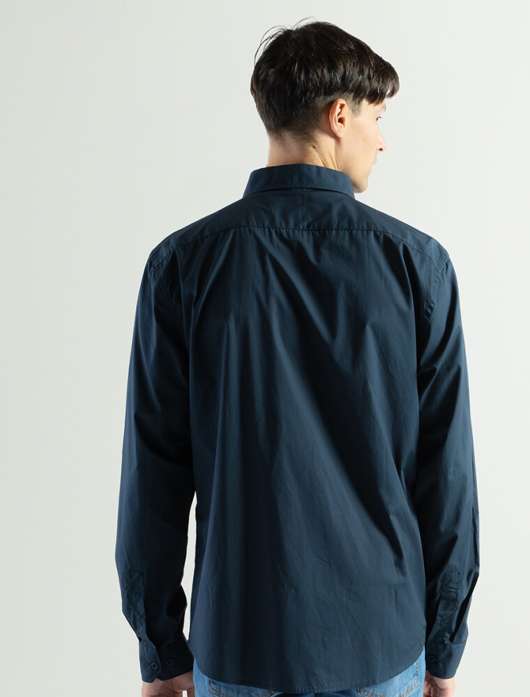 Camisa Manga Larga Algodón Principe Marino