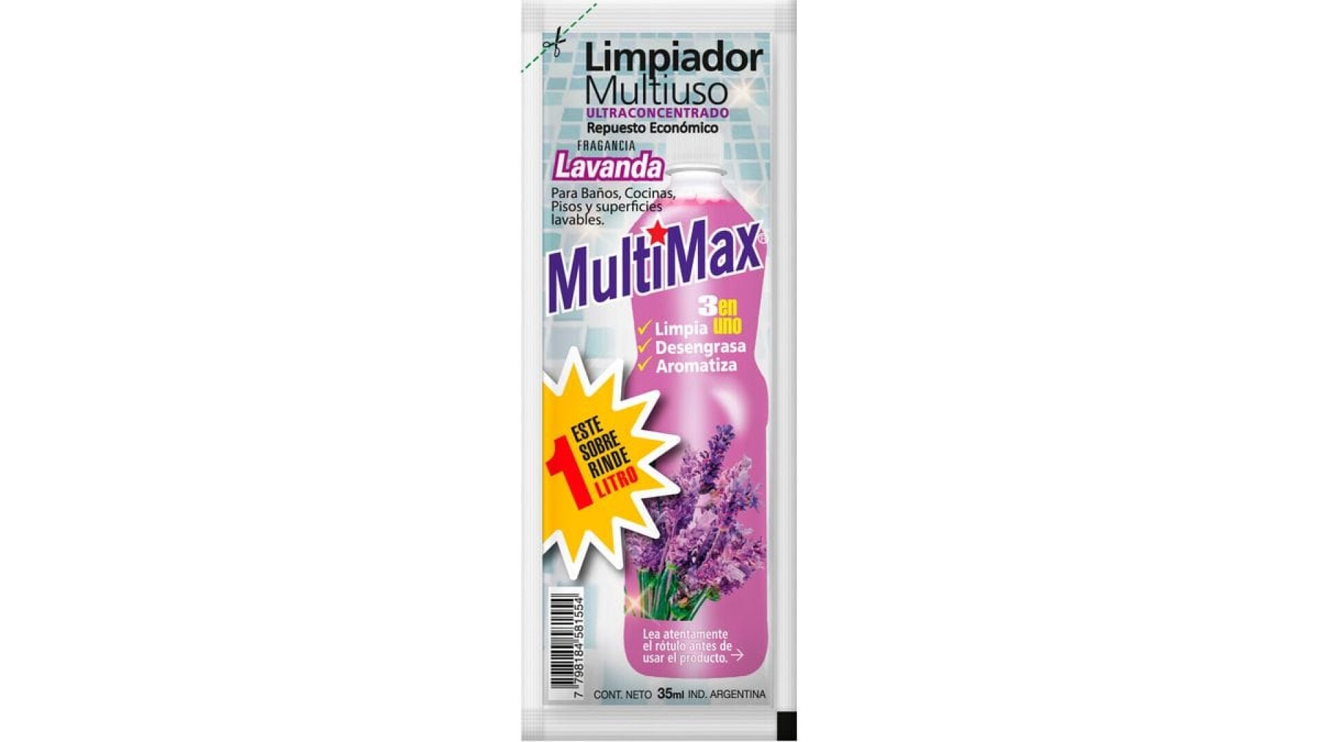 Limpiador multiuso concentrado Lavanda MULTIMAX 35ml 