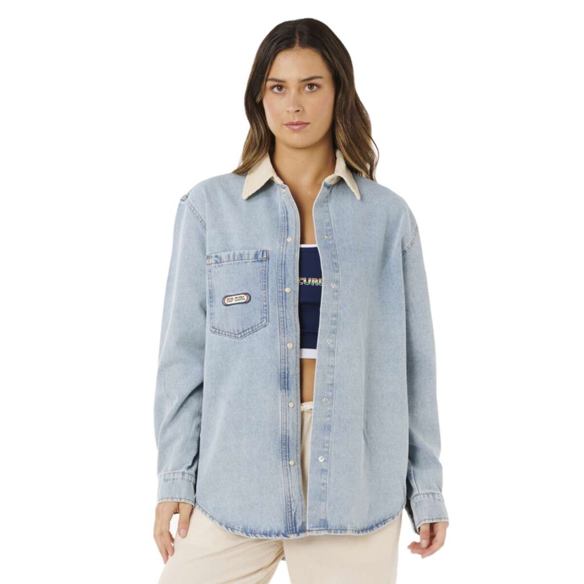 Camisa Rip Curl - Surf Side Relaxed Denim 