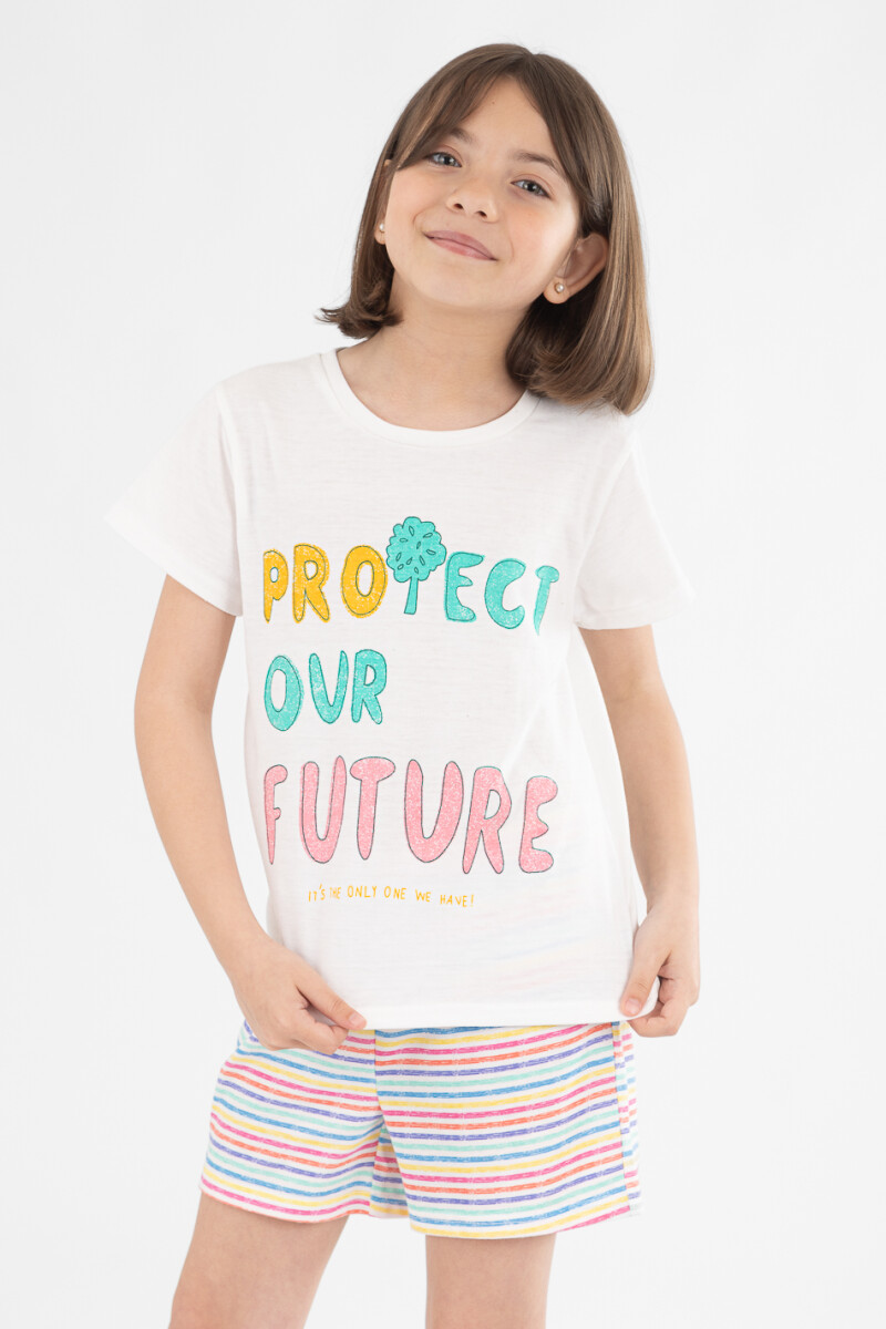 Pijama infantil future - Blanco 