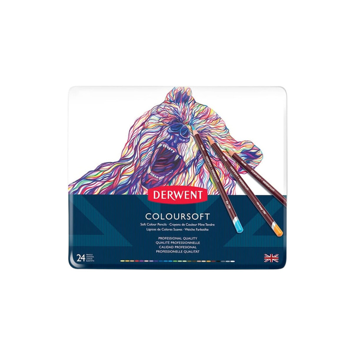 Lápices de colores suaves - Derwent - 24 colores 