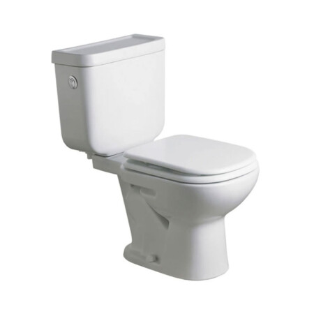 INODORO CON MOCHILA BARI BLANCO BRILLANTE DE LOZA PARA BAÑO BLANCO