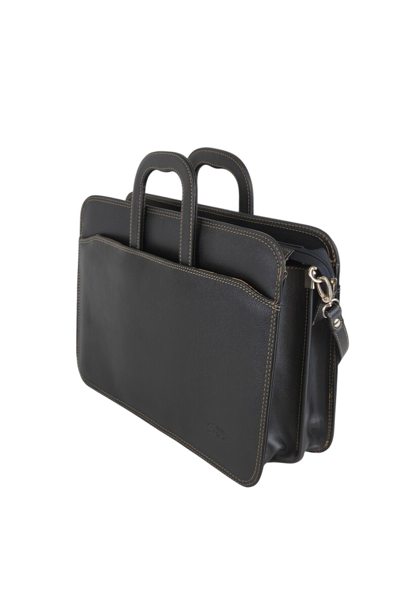 Portafolio de cuero Negro