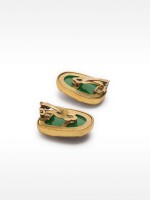 Pendientes Geométricos Dorados azul