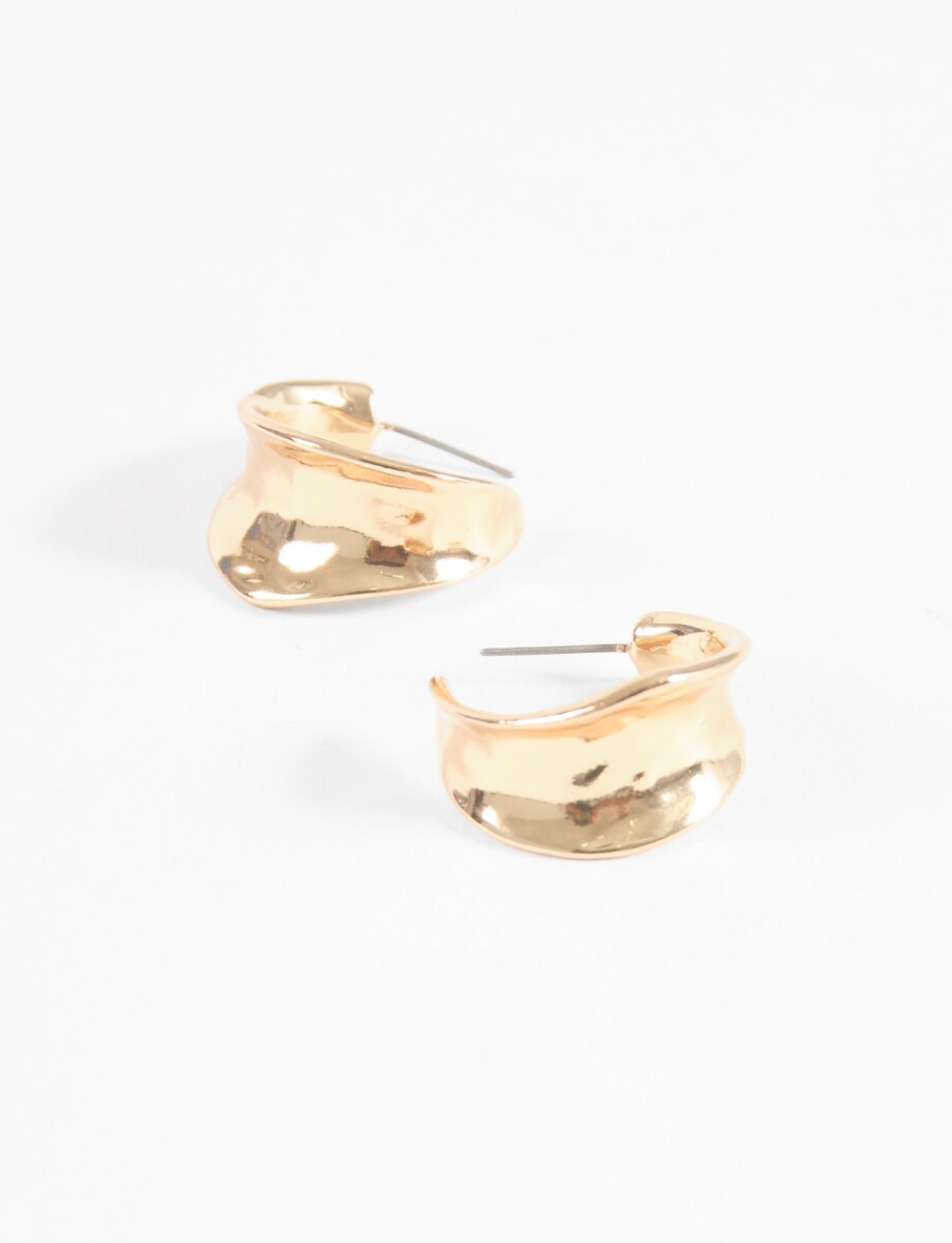 Aros curva texture - dorado 