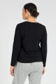 REMERA M/L ESCOTE V ALGODON LYCRA NEGRO
