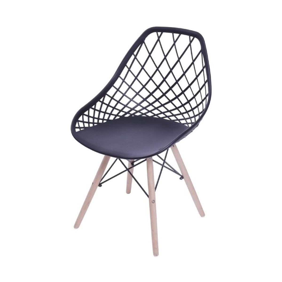 Silla Kaila OR1118B Polipropileno y Madera 120KG - NEGRO 