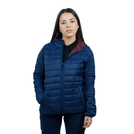 Campera Inflada Dama Azul marino