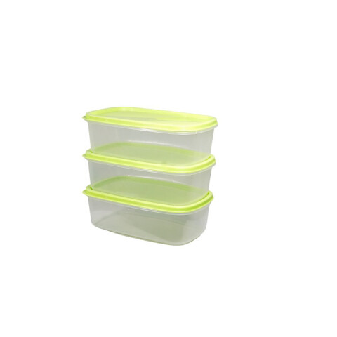 TupperPlatico x3 FREE BPA Tapa Hermetica 20*10*13cm Tupperplatico X3 Free Bpa Tapa Hermetica 20*10*13cm