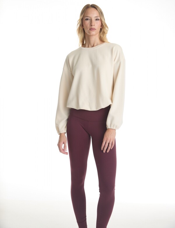 Legging Tiro Alto Algodón Premium BORDEAUX