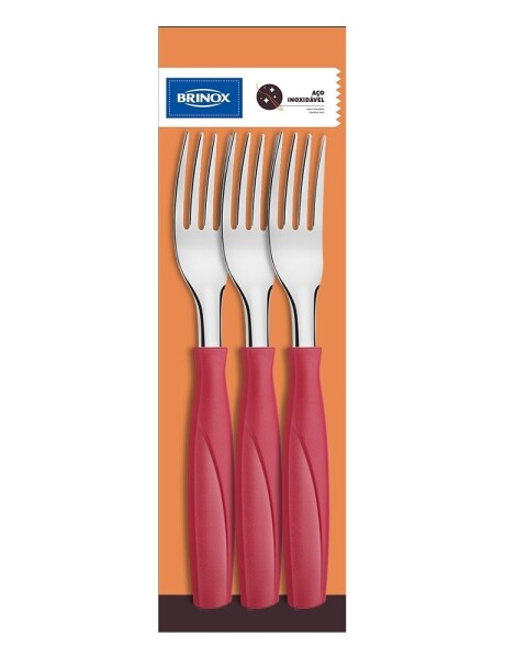 SET 3 TENEDORES MESA 19CM ITAPARICA ROJO BRINOX SET 3 TENEDORES MESA 19CM ITAPARICA ROJO BRINOX