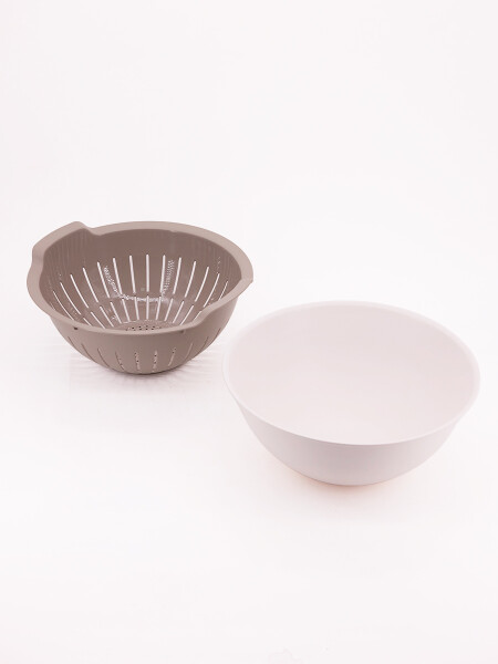 COLADOR RECIPIENTE TAUPE