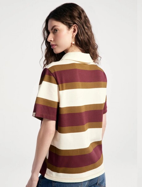 POLO DE MANGA CORTA ESTAMPADA MULTICOLOR