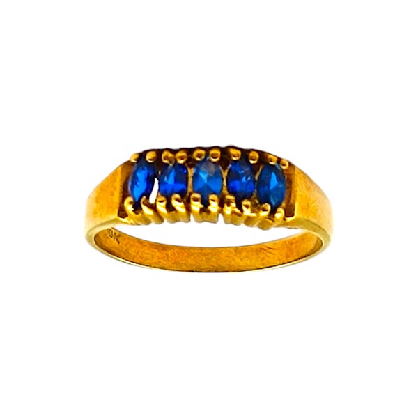 Anillo Vera-Oro Bajo-Piedra Zafiro-AN8105 conpiedra
