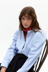 Camisa Lilium en Algodón Celeste