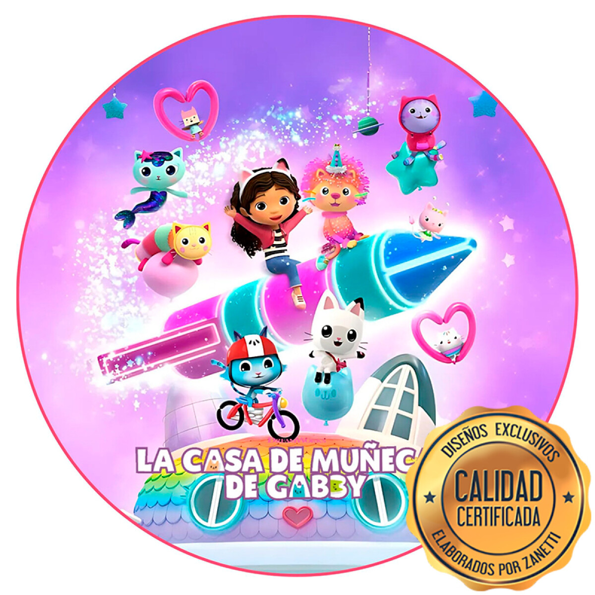 Lámina La Casa de Muñecas de Gabby - Violeta Red. 
