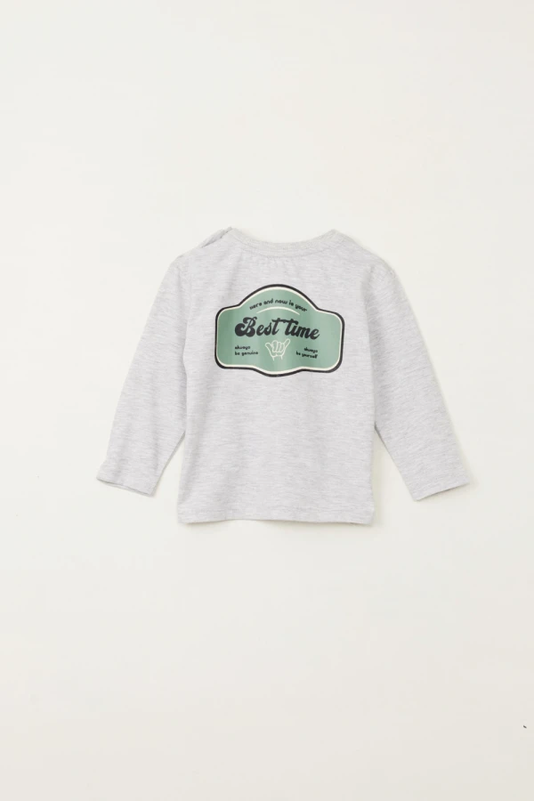 Remera estampada Gris Claro