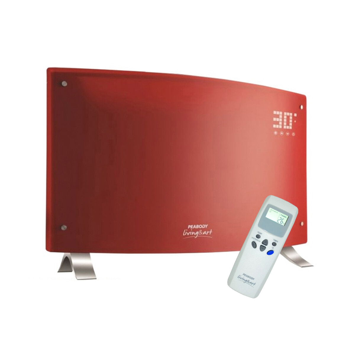 Calefactor Peabody Pevqd20 Vitro Convector Digital - ROJO 