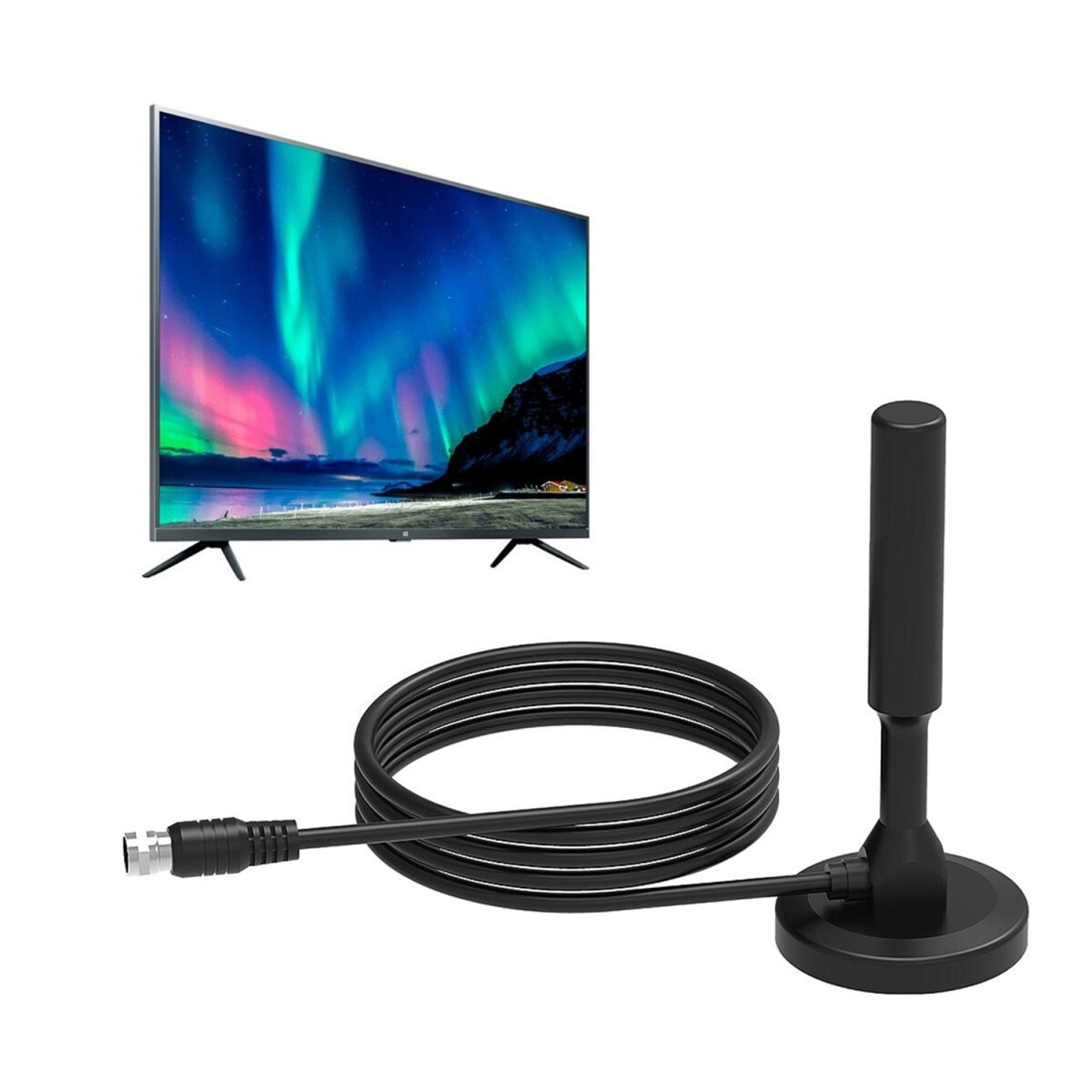 Antena Tv Goldtech Digital Magnetica 2mts Conexion Interior 