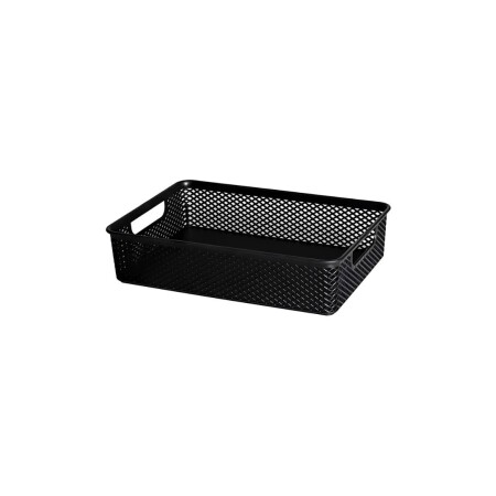 CANASTO ORGANIZADOR 39X27X7,5CM NEGRO
