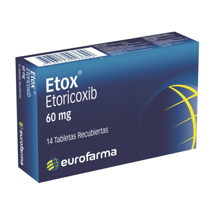 ETOX 60 MG. CJ X 14 TABL. única