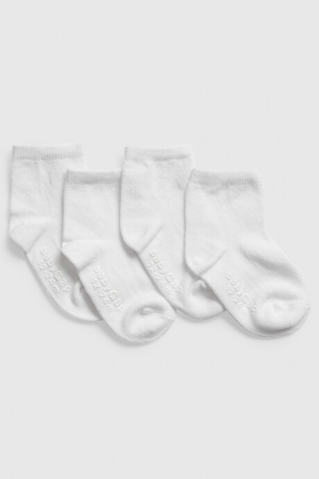 Medias Pack X 4 Toddler Niña White V2 Global