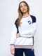 BUZO VENTURE Nacional Mujer Blanco, Azul Marino, Rojo