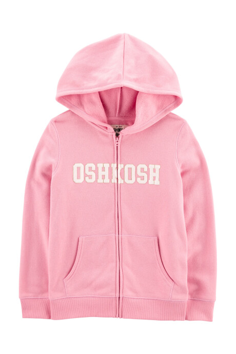 Campera de algodón con felpa, con capucha y logo. Talles 6-14 Sin color