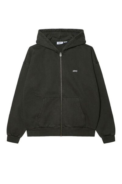 LOWERCASE PIGMENT ZIP HOOD Negro