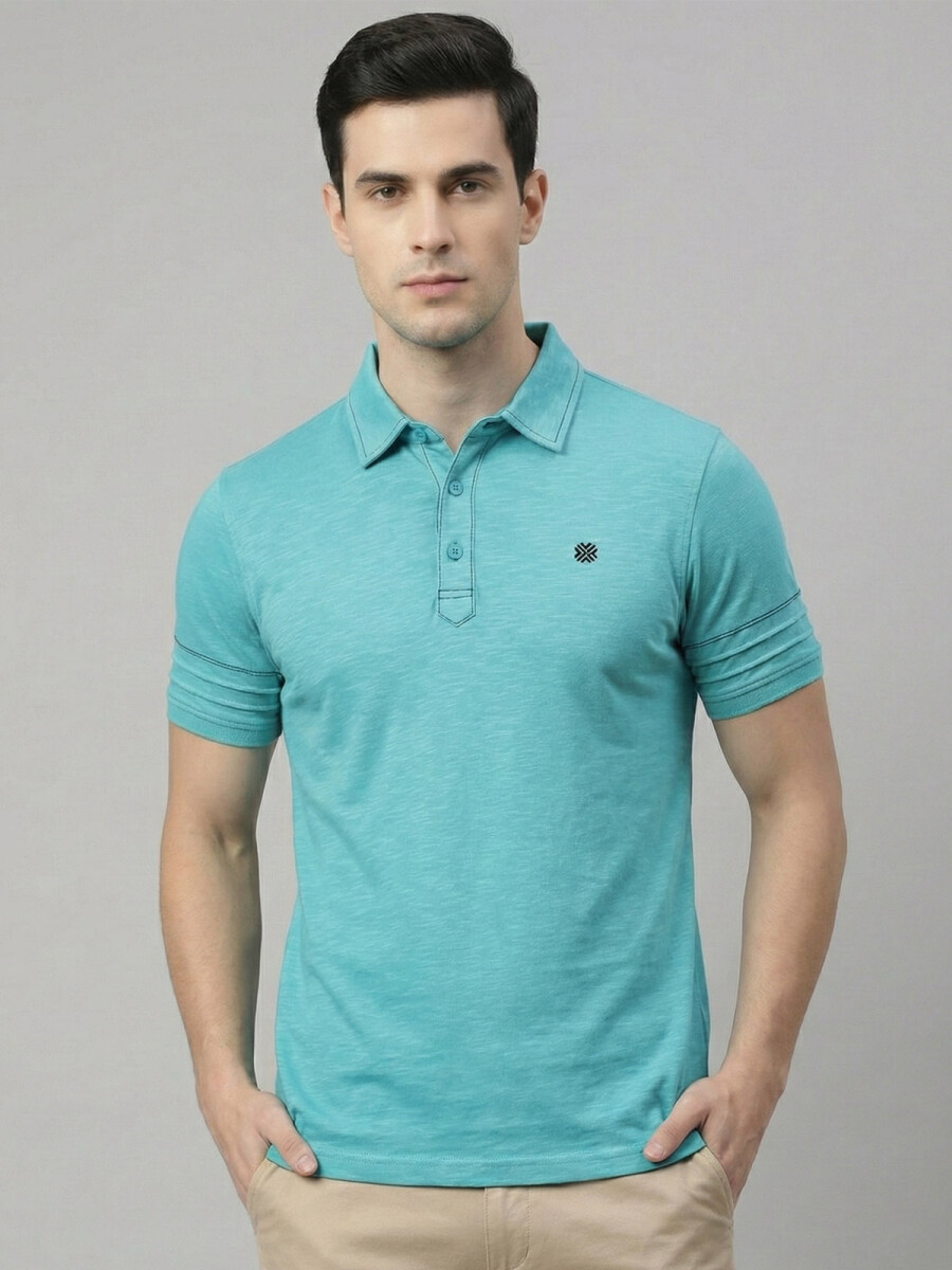 REMERA POLO MAORI - AQUA 