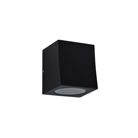 Aplique de pared exterior aluminio negro IP45 GU10 IX9824