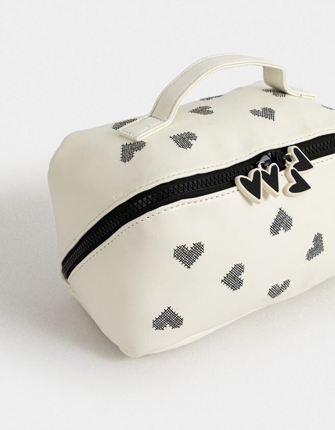 Porta Cosméticos Portacométicos Valija Crudo - Blanco Crudo