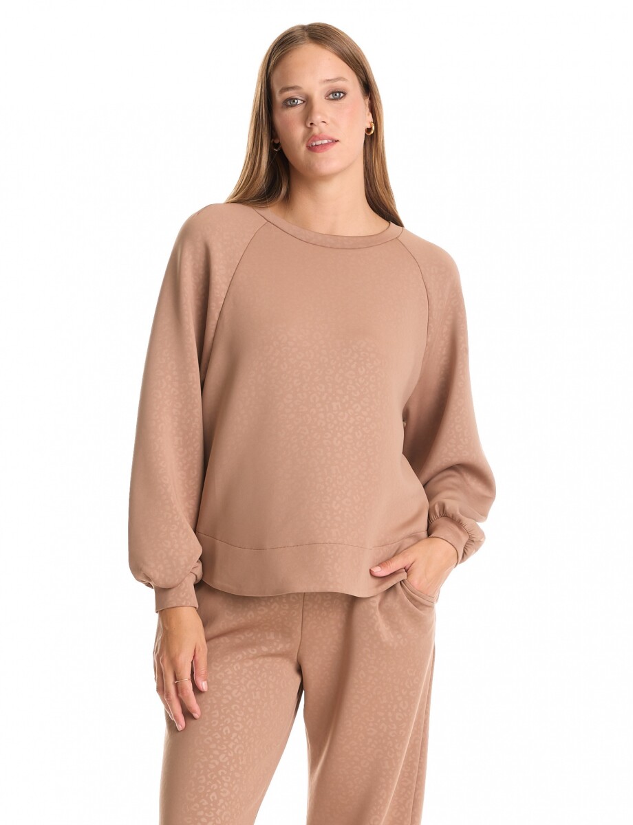 Buzo Comfy Print - Tostado 