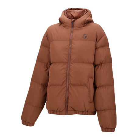 Campera Topper Puffer Inflada Abrigo Impermeable Dama Marron