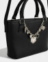 City Noche Cartera City Con Charms - Negro