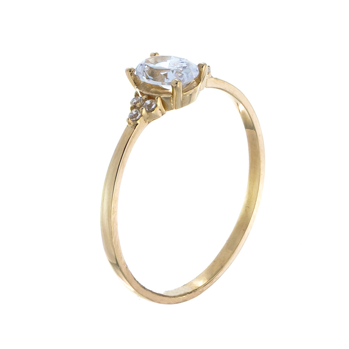 Anillo de oro 9 ktes y circonias 