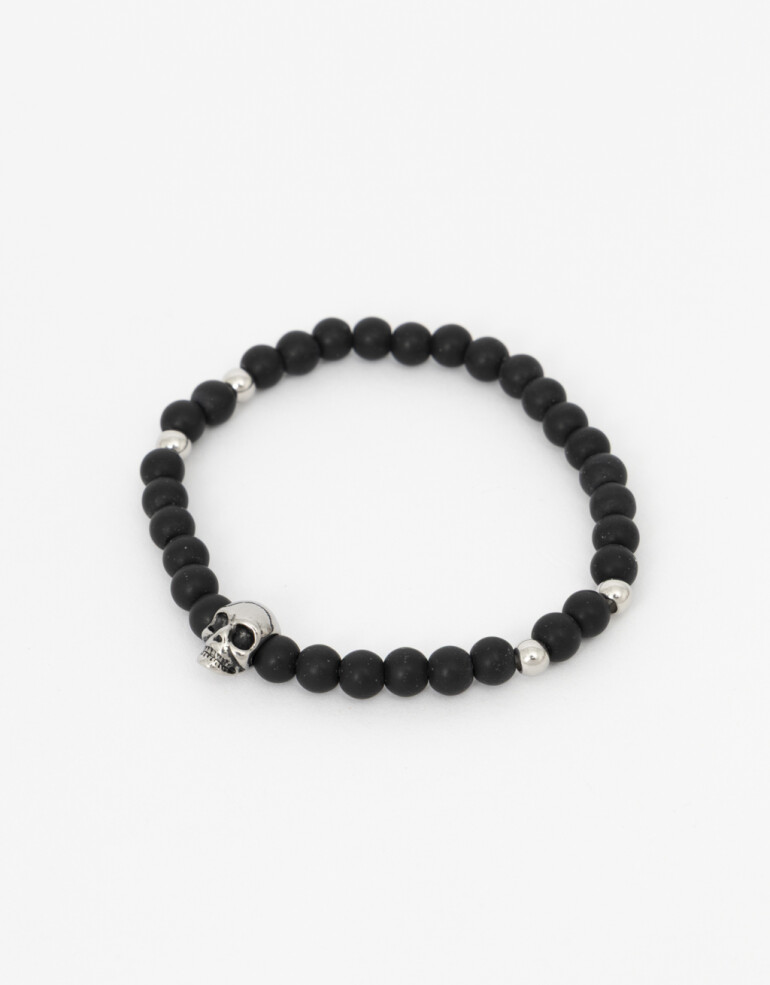 Pulseras Elásticas Piedras Pulsera Acero Men´s Collection - Negro