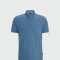 BOSS Polo de Algodón Piqué con Logo Bordado Celeste