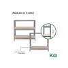 Estanteria Metálica con 5 Estantes Madera MDF 180x90x40cm Gris