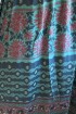 Vestido Manu de seda Tonos turquesa y bordó