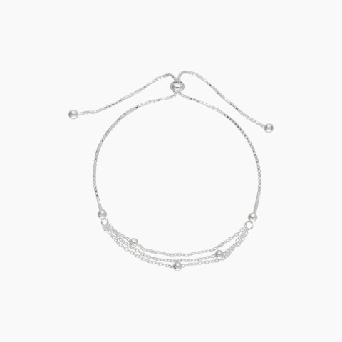 Pulsera en plata 925 con diseño de bolitas Pulsera En Plata 925 Con Diseño De Bolitas
