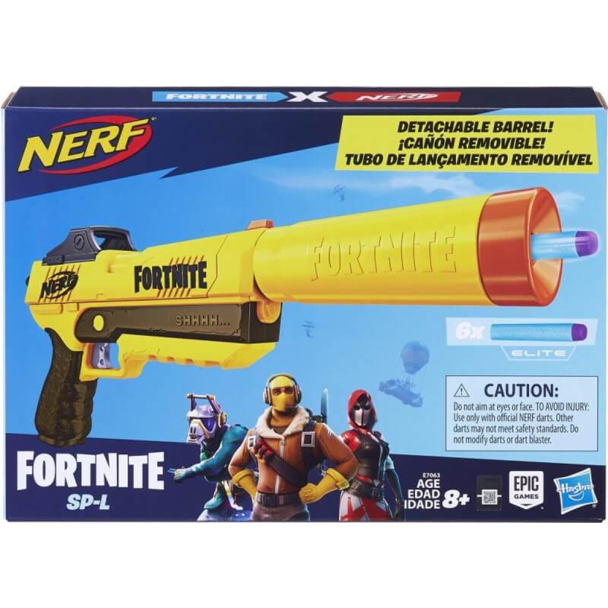 Nerf Fornite Caño Removible E7063 Lanzador y 6 Dardos - 001 