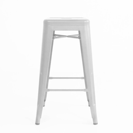 Butaca Taburete Alta Metálica Tolix Puppets Cocina Blanco