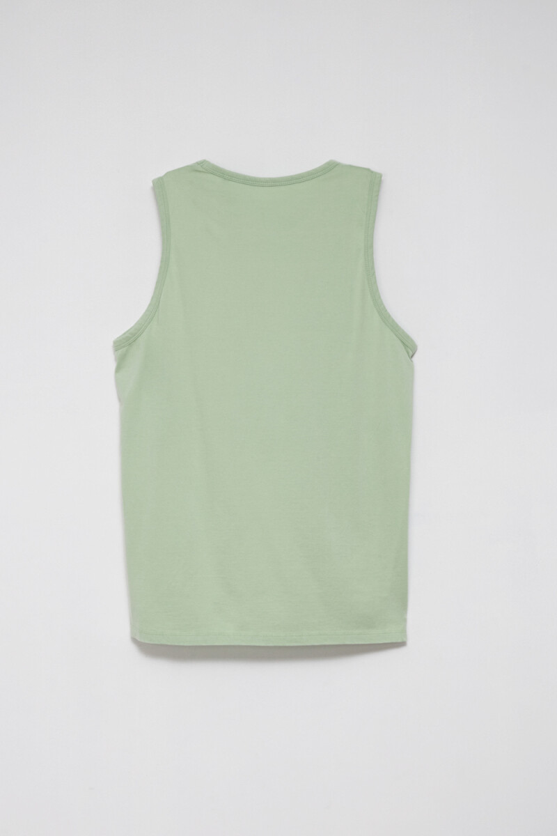 Remera sin manga lavada Verde