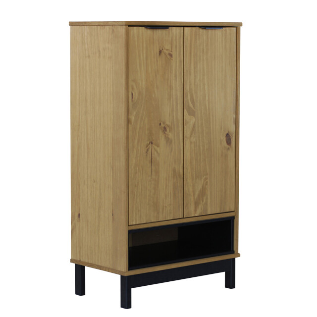 Armario multiuso en madera maciza - 2 puertas - interior con estantes Armario multiuso en madera maciza - 2 puertas - interior con estantes