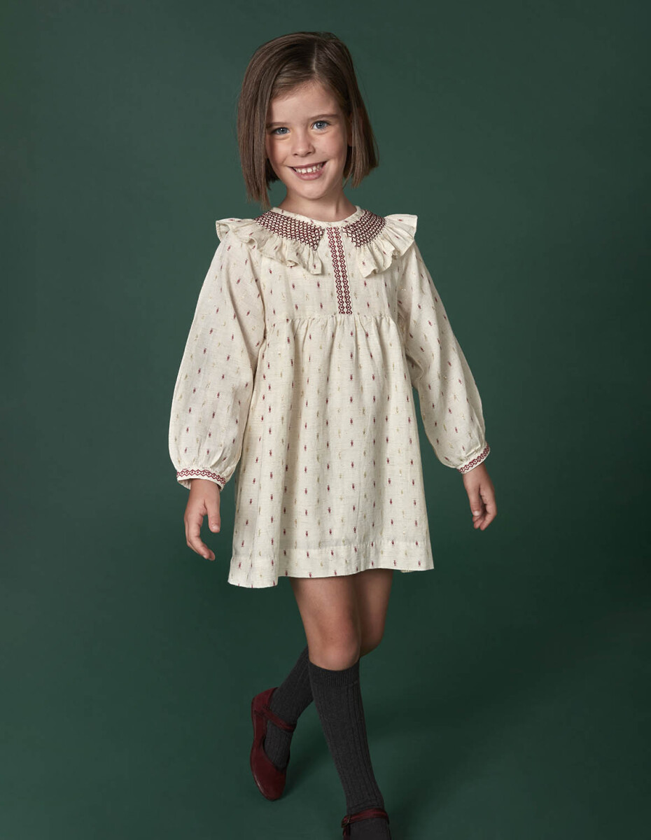 Vestido Dobby - Piedra Claro Melange 