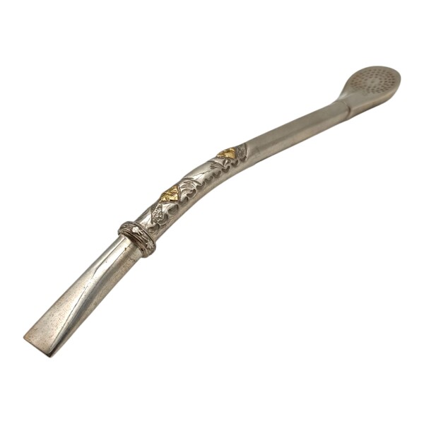 Bombilla melo - PLATA Y ORO - 06 bmpo06po