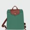 Longchamp -Mochila Longchamp plegable de nylon con cierre, Le pliage M Verde